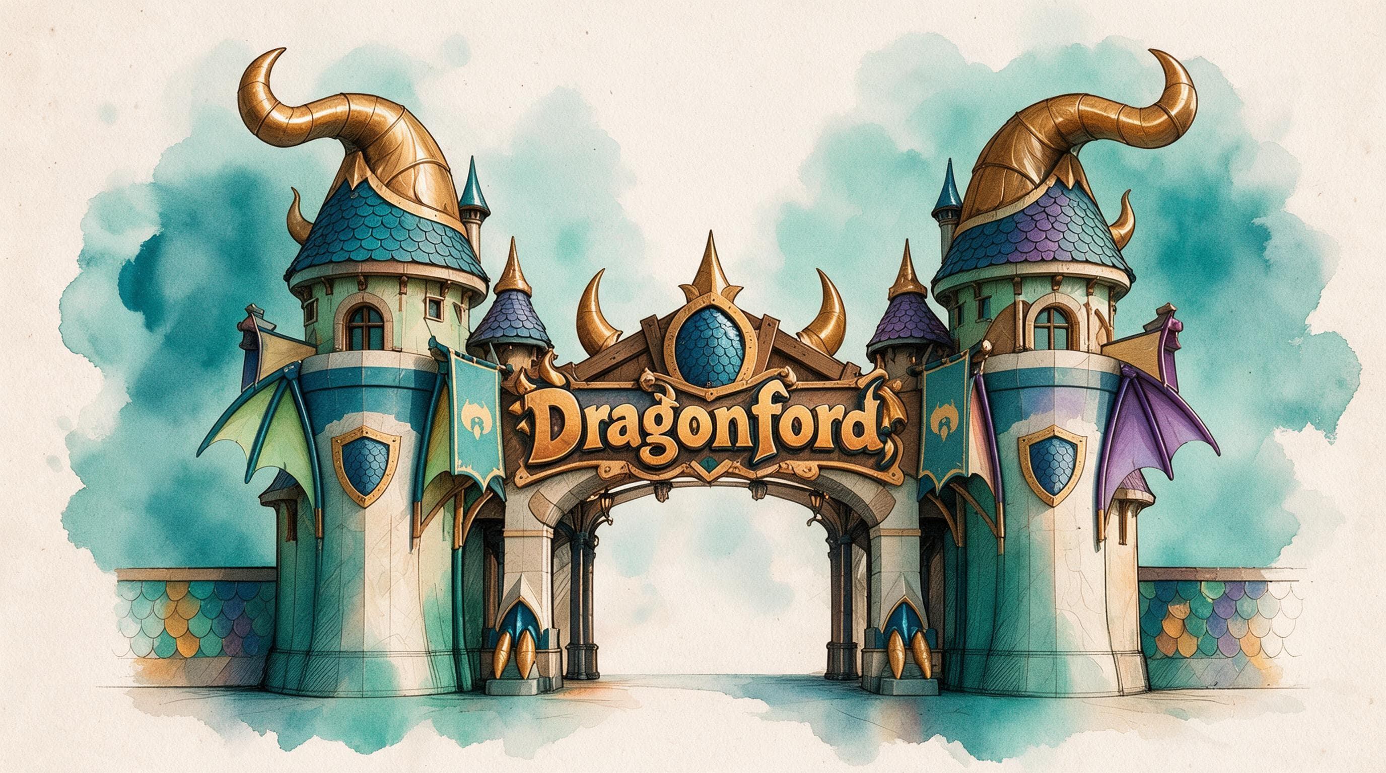 The Entrance Archway design for Dragonford, FEC in Ahmedabad