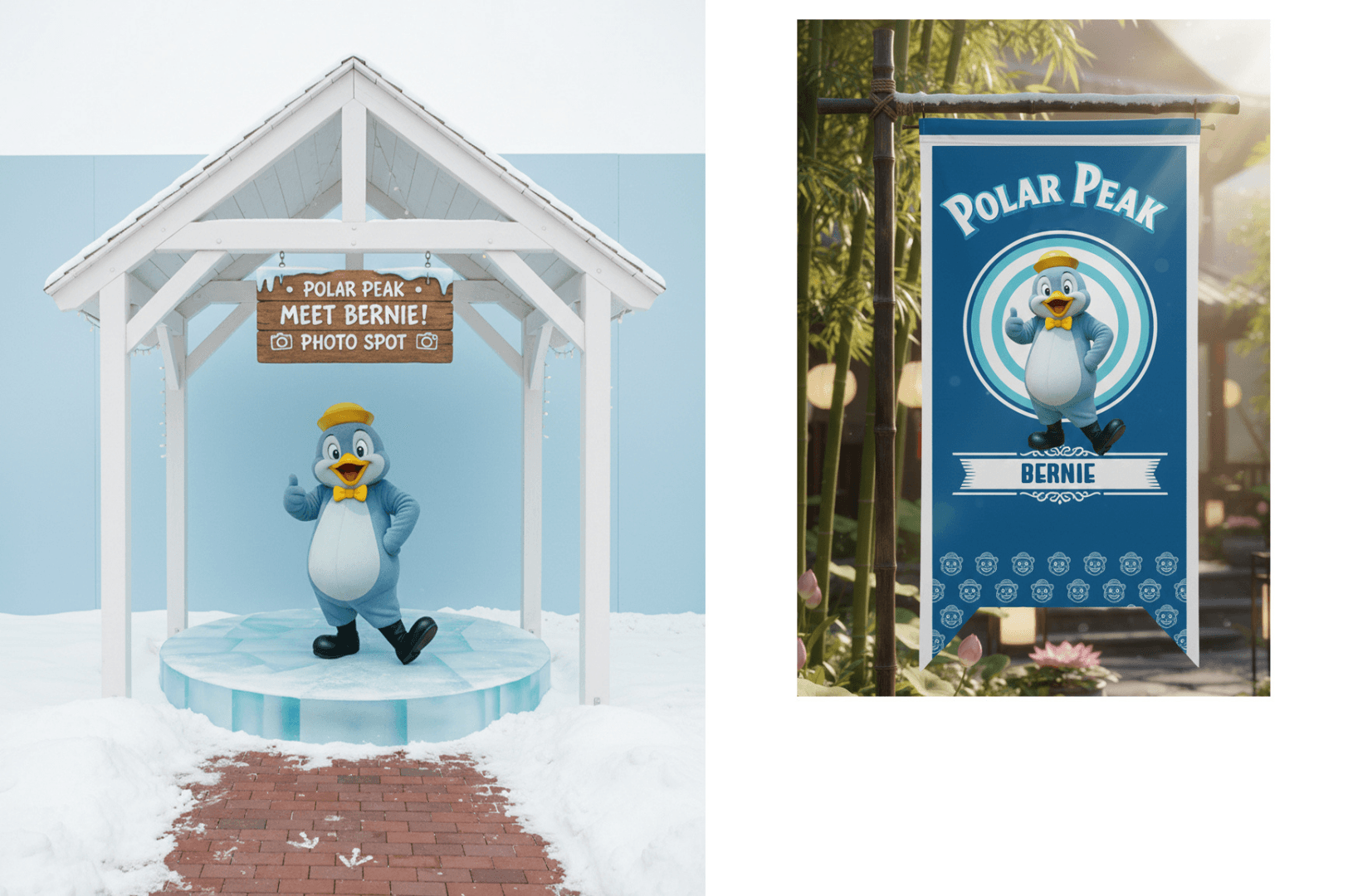Photo op and new mascot designed called Bernie