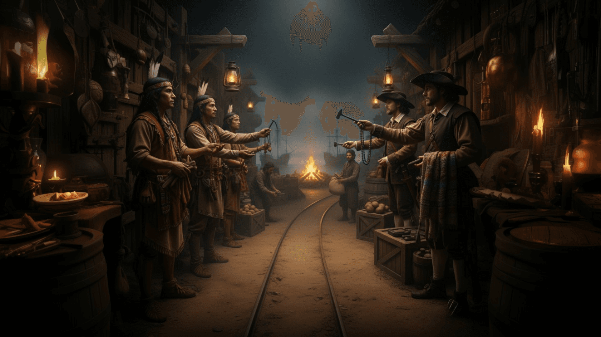 An image of the barter system in the dark ride designed for Nicco Park