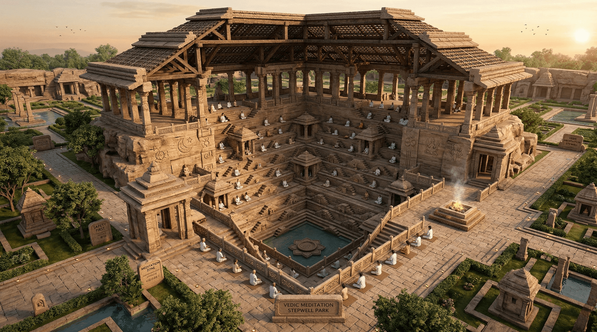 A replica of the stepwell from ancient vedic era